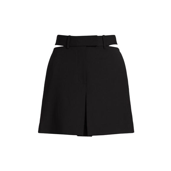 Helmut Lang 'Slash' Black Wool Suit Mini Skirt Size 2 - Picture 1 of 5